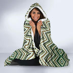 Aotearoa Atua Papatuanuku Hooded Blanket Earth Mother Father Koru Patterns