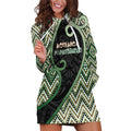 Custom Aotearoa Atua Papatuanuku Hoodie Dress Earth Mother Father Koru Patterns