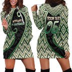 Custom Aotearoa Atua Papatuanuku Hoodie Dress Earth Mother Father Koru Patterns