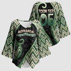 Custom Aotearoa Atua Papatuanuku Kimono Sleeve Blouse Earth Mother Father Koru Patterns