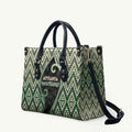 Aotearoa Atua Papatuanuku Leather Bag Earth Mother Father Koru Patterns