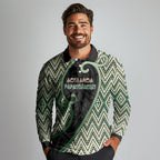Custom Aotearoa Atua Papatuanuku Long Sleeve Polo Shirt Earth Mother Father Koru Patterns