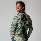 Custom Aotearoa Atua Papatuanuku Long Sleeve Polo Shirt Earth Mother Father Koru Patterns