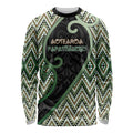Custom Aotearoa Atua Papatuanuku Long Sleeve Shirt Earth Mother Father Koru Patterns