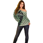 Custom Aotearoa Atua Papatuanuku Off Shoulder Sweater Earth Mother Father Koru Patterns