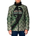 Custom Aotearoa Atua Papatuanuku Padded Jacket Earth Mother Father Koru Patterns