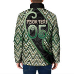 Custom Aotearoa Atua Papatuanuku Padded Jacket Earth Mother Father Koru Patterns