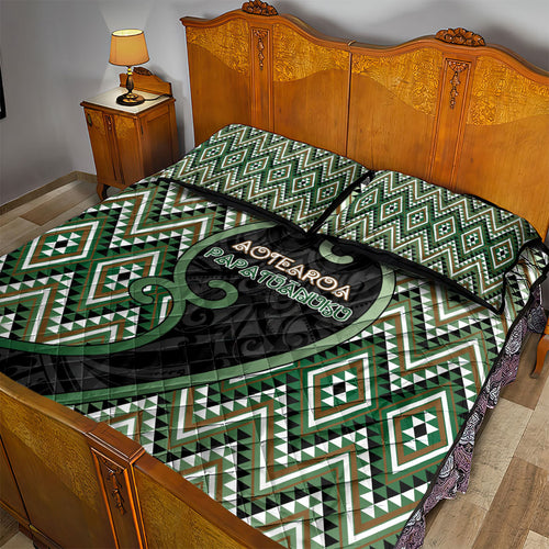 Aotearoa Atua Papatuanuku Quilt Bed Set Earth Mother Father Koru Patterns