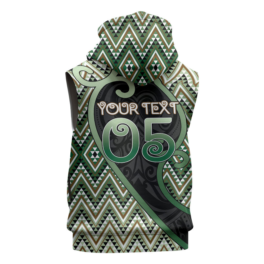 Custom Aotearoa Atua Papatuanuku Sleeveless Hoodie Earth Mother Father Koru Patterns