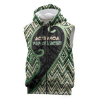 Custom Aotearoa Atua Papatuanuku Sleeveless Zip Hoodie Earth Mother Father Koru Patterns