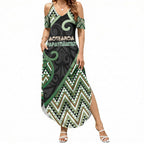 Custom Aotearoa Atua Papatuanuku Summer Maxi Dress Earth Mother Father Koru Patterns