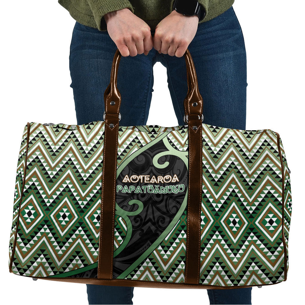 Aotearoa Atua Papatuanuku Travel Bag Earth Mother Father Koru Patterns