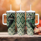 Custom Aotearoa Atua Papatuanuku Tumbler With Handle Earth Mother Father Koru Patterns