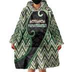 Custom Aotearoa Atua Papatuanuku Wearable Blanket Hoodie Earth Mother Father Koru Patterns