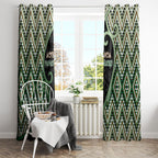 Aotearoa Atua Papatuanuku Window Curtain Earth Mother Father Koru Patterns