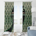 Aotearoa Atua Papatuanuku Window Curtain Earth Mother Father Koru Patterns