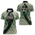Custom Aotearoa Atua Papatuanuku Women Polo Shirt Earth Mother Father Koru Patterns