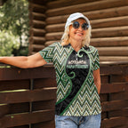Custom Aotearoa Atua Papatuanuku Women Polo Shirt Earth Mother Father Koru Patterns