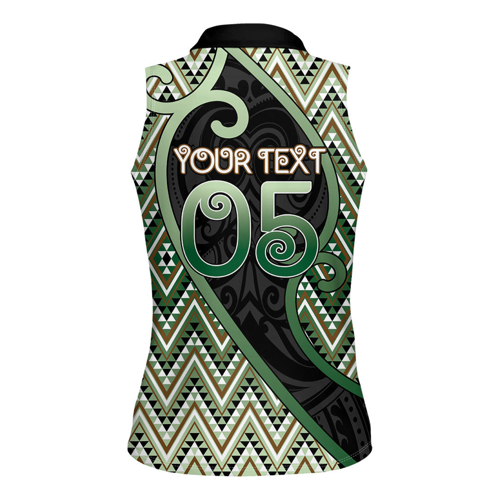 Custom Aotearoa Atua Papatuanuku Women Sleeveless Polo Shirt Earth Mother Father Koru Patterns