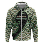 Custom Aotearoa Atua Papatuanuku Zip Hoodie Earth Mother Father Koru Patterns