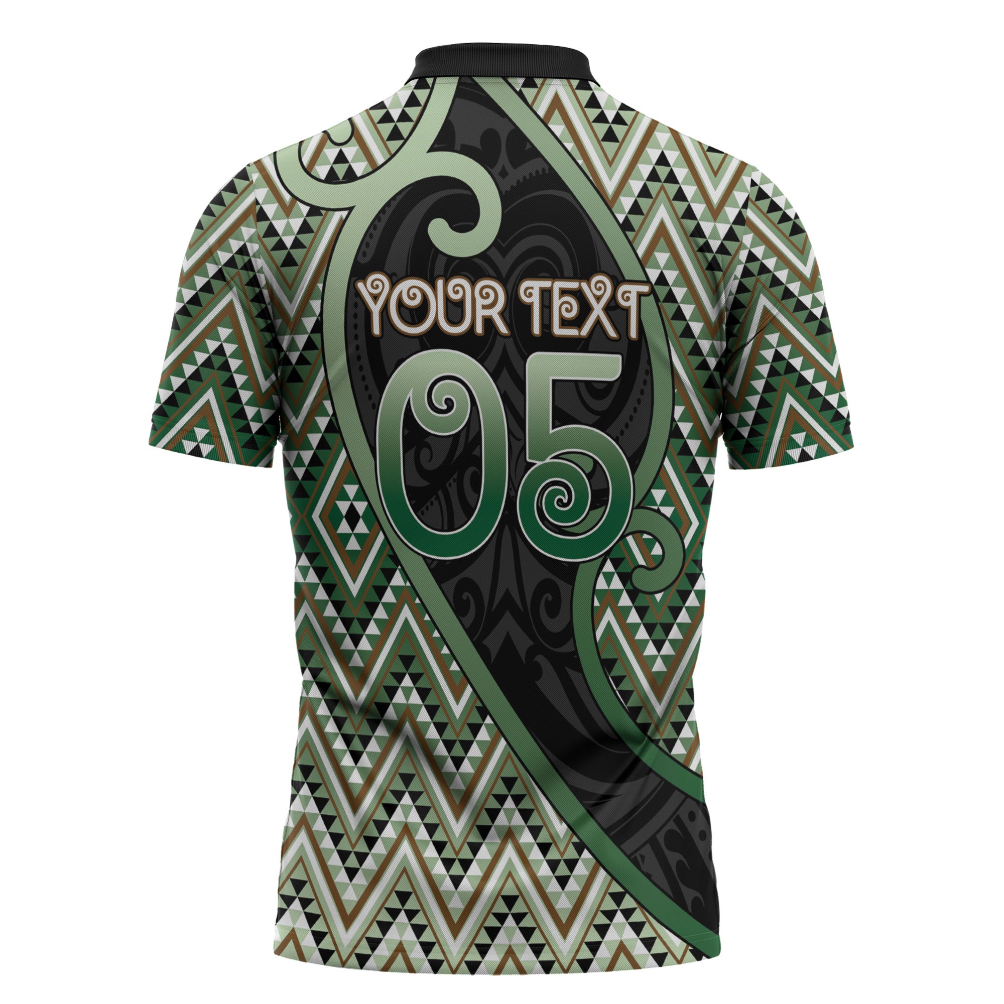 Custom Aotearoa Atua Papatuanuku Zipper Polo Shirt Earth Mother Father Koru Patterns