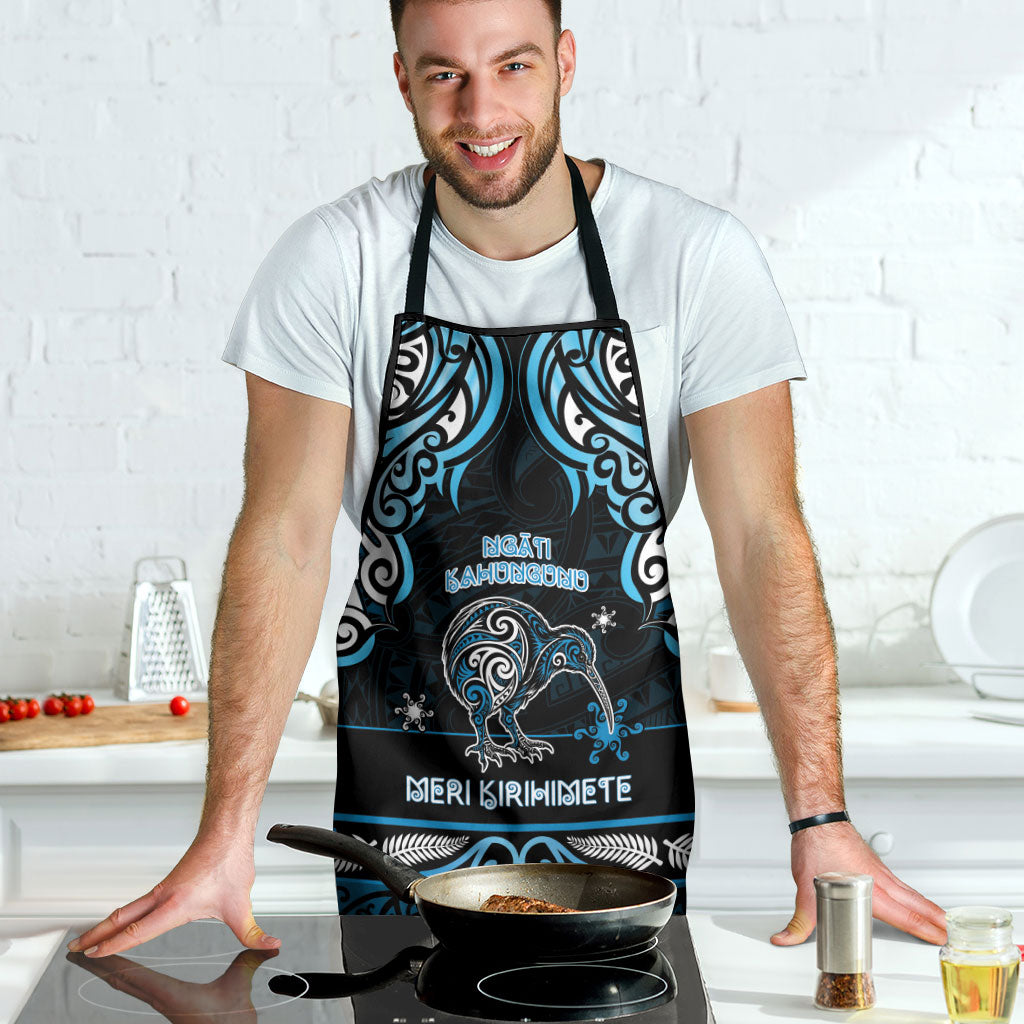 Ngati Kahungunu Aotearoa Meri Kirihimete Apron Maori Kiwi Bird Silver Fern Koru Pattern