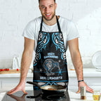 Ngati Kahungunu Aotearoa Meri Kirihimete Apron Maori Kiwi Bird Silver Fern Koru Pattern