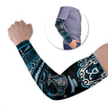 Personalised Ngati Kahungunu Aotearoa Meri Kirihimete Arm Sleeves Maori Kiwi Bird Silver Fern Koru Pattern
