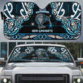 Ngati Kahungunu Aotearoa Meri Kirihimete Auto Sun Shade Maori Kiwi Bird Silver Fern Koru Pattern