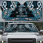 Ngati Kahungunu Aotearoa Meri Kirihimete Auto Sun Shade Maori Kiwi Bird Silver Fern Koru Pattern