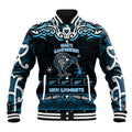Personalised Ngati Kahungunu Aotearoa Meri Kirihimete Baseball Jacket Maori Kiwi Bird Silver Fern Koru Pattern