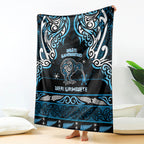 Ngati Kahungunu Aotearoa Meri Kirihimete Blanket Maori Kiwi Bird Silver Fern Koru Pattern