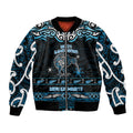 Personalised Ngati Kahungunu Aotearoa Meri Kirihimete Bomber Jacket Maori Kiwi Bird Silver Fern Koru Pattern