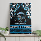 Ngati Kahungunu Aotearoa Meri Kirihimete Canvas Wall Art Maori Kiwi Bird Silver Fern Koru Pattern
