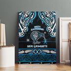 Ngati Kahungunu Aotearoa Meri Kirihimete Canvas Wall Art Maori Kiwi Bird Silver Fern Koru Pattern