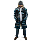 Personalised Ngati Kahungunu Aotearoa Meri Kirihimete Cloak Maori Kiwi Bird Silver Fern Koru Pattern