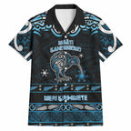 Personalised Ngati Kahungunu Aotearoa Meri Kirihimete Hawaiian Shirt Maori Kiwi Bird Silver Fern Koru Pattern