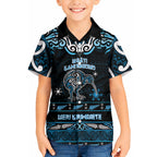 Personalised Ngati Kahungunu Aotearoa Meri Kirihimete Hawaiian Shirt Maori Kiwi Bird Silver Fern Koru Pattern