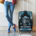 Ngati Kahungunu Aotearoa Meri Kirihimete Luggage Cover Maori Kiwi Bird Silver Fern Koru Pattern