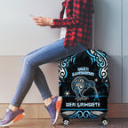 Ngati Kahungunu Aotearoa Meri Kirihimete Luggage Cover Maori Kiwi Bird Silver Fern Koru Pattern