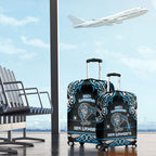 Ngati Kahungunu Aotearoa Meri Kirihimete Luggage Cover Maori Kiwi Bird Silver Fern Koru Pattern