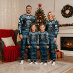 Personalised Ngati Kahungunu Aotearoa Meri Kirihimete Christmas Pajama Set Maori Kiwi Bird Silver Fern Koru Pattern