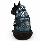 Personalised Ngati Kahungunu Aotearoa Meri Kirihimete Pet Hoodie Maori Kiwi Bird Silver Fern Koru Pattern