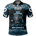 Personalised Ngati Kahungunu Aotearoa Meri Kirihimete Polo Shirt Maori Kiwi Bird Silver Fern Koru Pattern