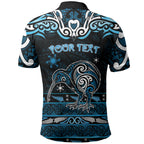 Personalised Ngati Kahungunu Aotearoa Meri Kirihimete Polo Shirt Maori Kiwi Bird Silver Fern Koru Pattern