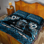 Ngati Kahungunu Aotearoa Meri Kirihimete Quilt Bed Set Maori Kiwi Bird Silver Fern Koru Pattern