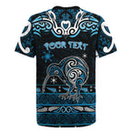 Personalised Ngati Kahungunu Aotearoa Meri Kirihimete Rugby Jersey Maori Kiwi Bird Silver Fern Koru Pattern
