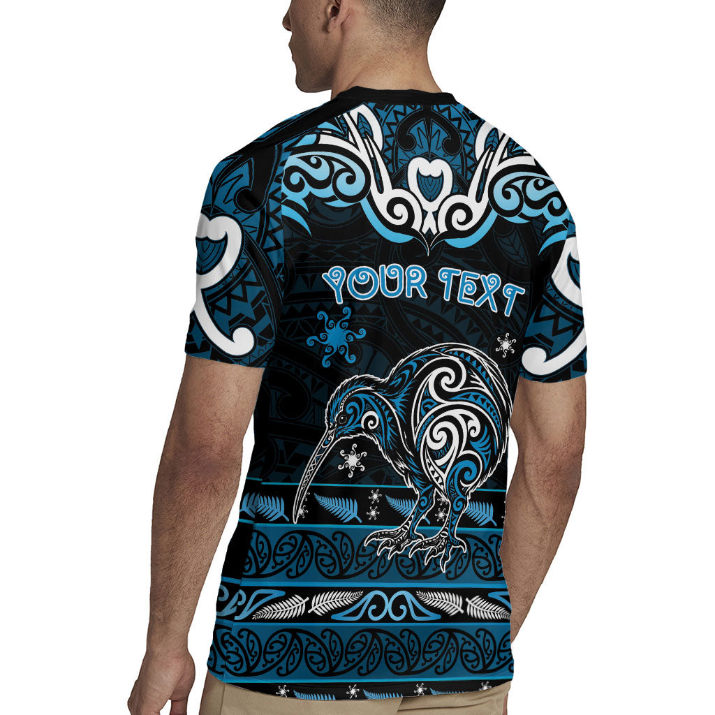 Personalised Ngati Kahungunu Aotearoa Meri Kirihimete Rugby Jersey Maori Kiwi Bird Silver Fern Koru Pattern