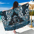 Ngati Kahungunu Aotearoa Meri Kirihimete Sarong Maori Kiwi Bird Silver Fern Koru Pattern