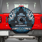 Ngati Kahungunu Aotearoa Meri Kirihimete Spare Tire Cover Maori Kiwi Bird Silver Fern Koru Pattern